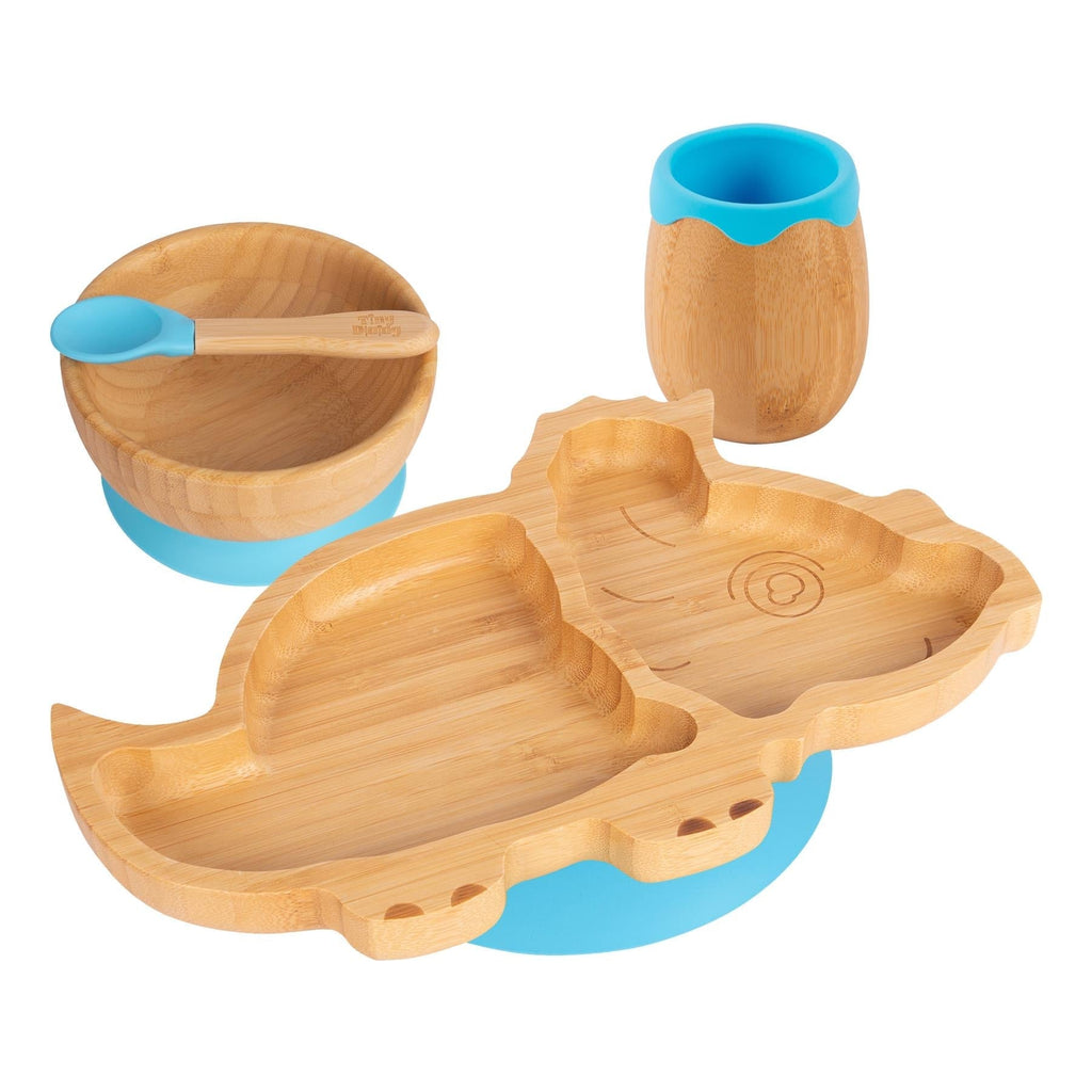 Dani the Dinosaur Bamboo Suction Toddler, Child and Baby Feeding Set - 4 pc - Baby&More