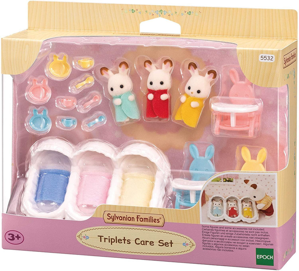 Sylvanian Families - Chocolate Rabbit Triplets Care Set