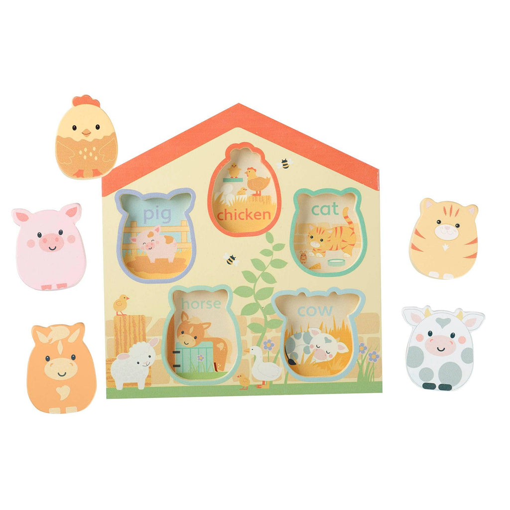 Orange Tree Toys - Farmyard Wooden Barn Shape Puzzle