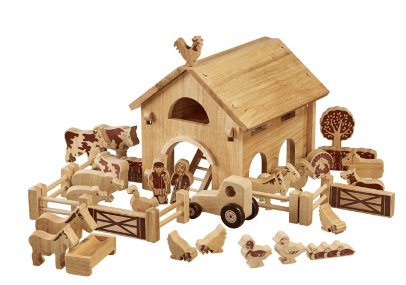 Deluxe Farm Barn Playset with Natural Characters - Baby&More