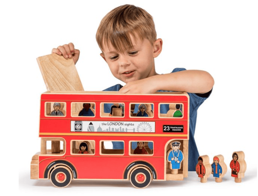 Deluxe Wooden London Bus Playset - Baby&More