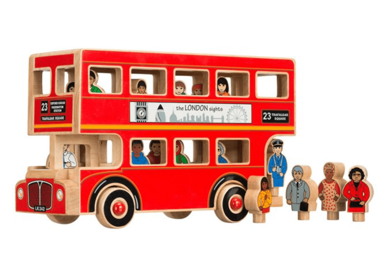Deluxe Wooden London Bus Playset - Baby&More