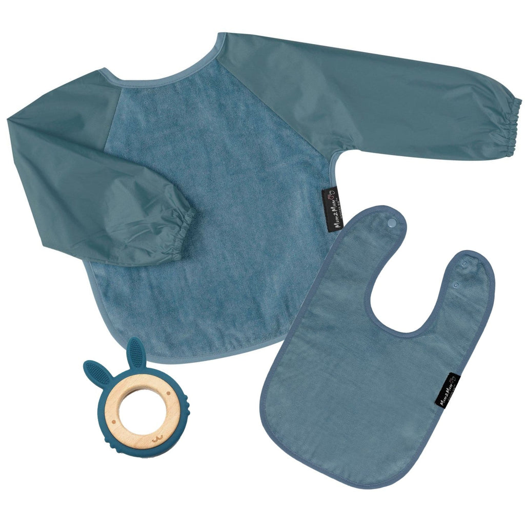 Denim Blue Bibs & Teether Gift Set - Baby&More