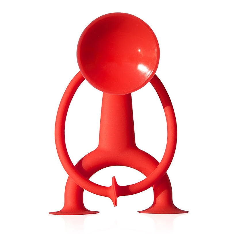 MOLUK Oogi Silicone Toy with Suction Arms & Legs - Red