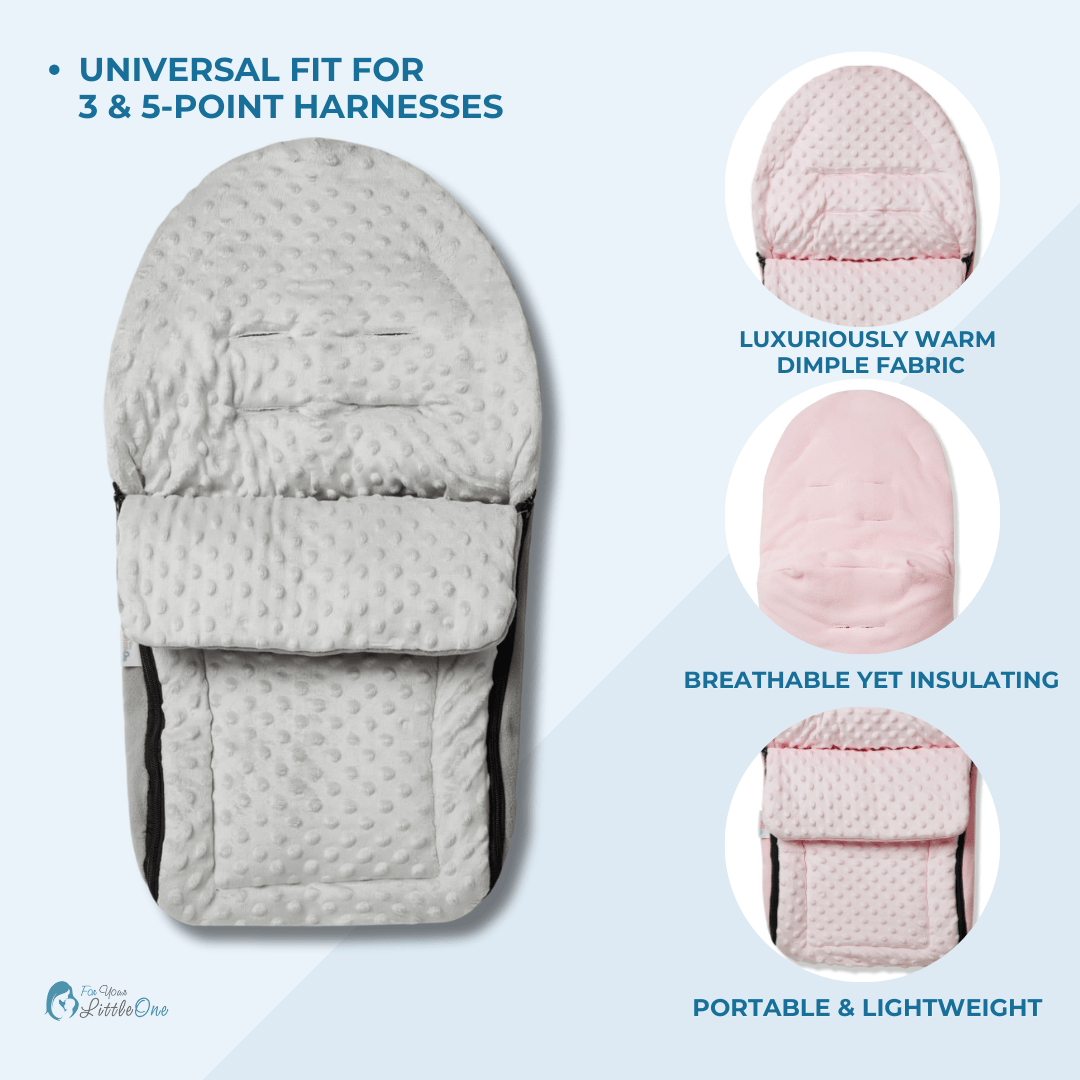 For Your Little One Universal Dimple Car Seat Footmuff / Cosy Toes - Fits All 3 And 5 Point Harnesses