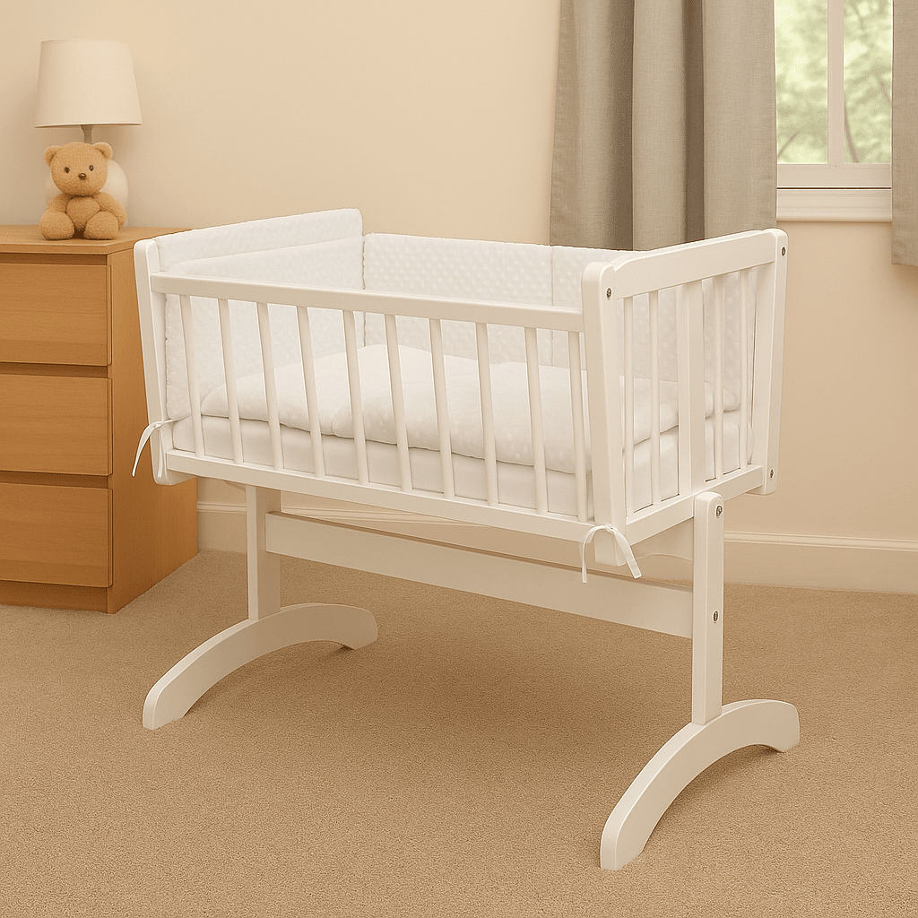 Dimple Crib/Cradle Quilt & Bumper Bedding Set - Cream - Baby&More