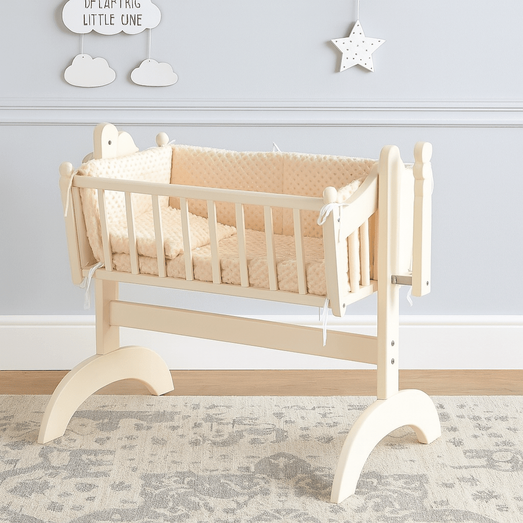 Dimple Crib/Cradle Quilt & Bumper Bedding Set - Cream - Baby&More
