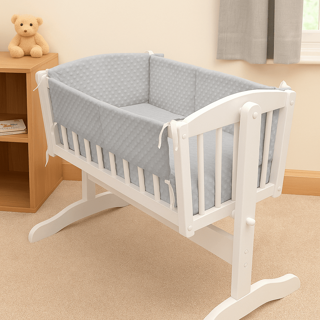 Dimple Crib/Cradle Quilt & Bumper Bedding Set - Cream - Baby&More