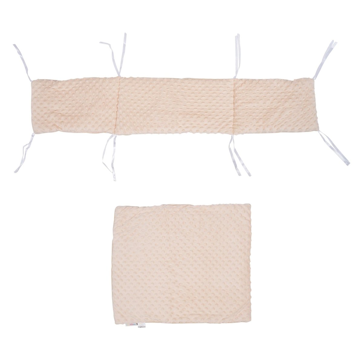 Dimple Crib/Cradle Quilt & Bumper Bedding Set - Cream - Baby&More