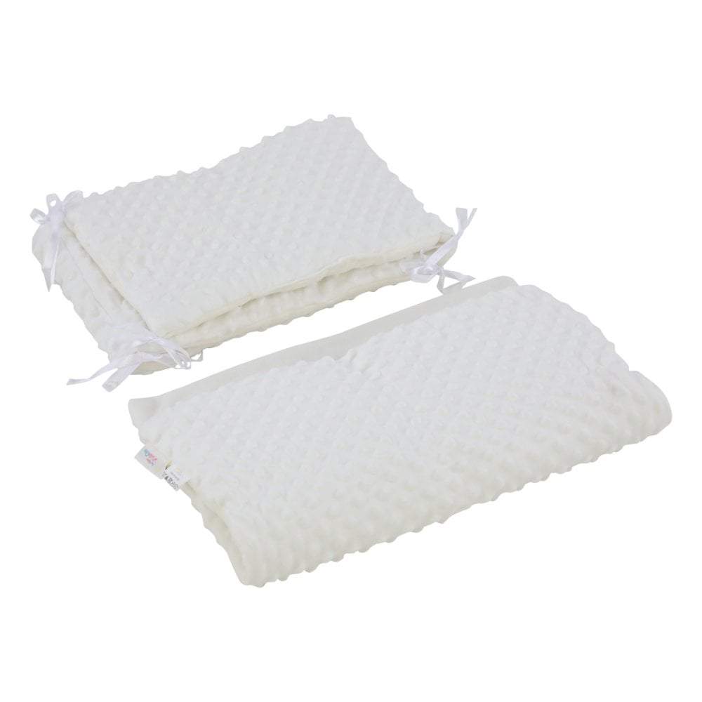 Dimple Crib/Cradle Quilt & Bumper Bedding Set - Cream - Baby&More