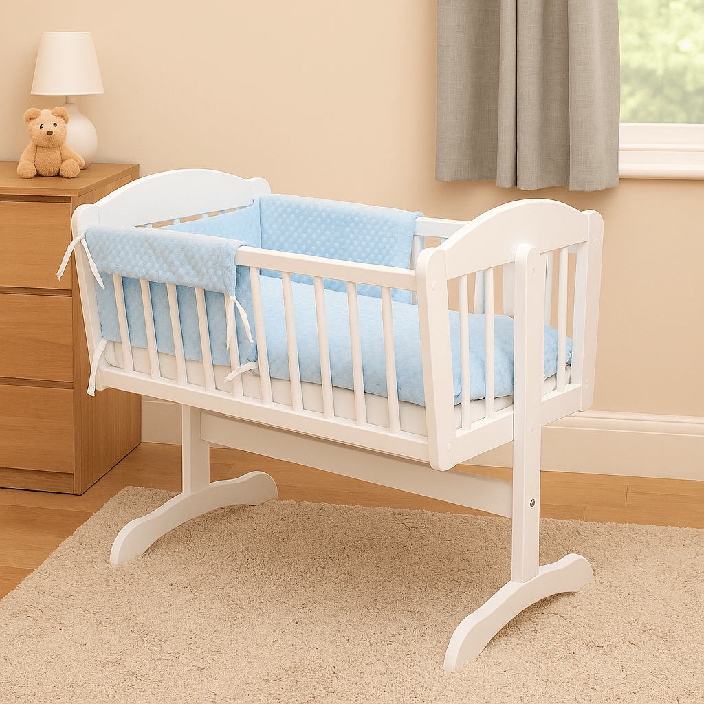 Dimple Crib/Cradle Quilt & Bumper Bedding Set - Cream - Baby&More