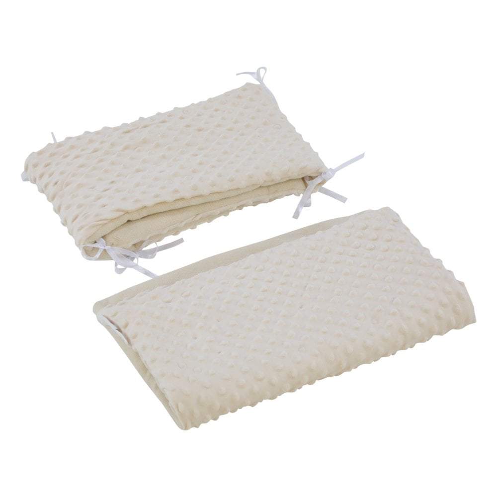 Dimple Crib/Cradle Quilt & Bumper Bedding Set - Cream - Baby&More