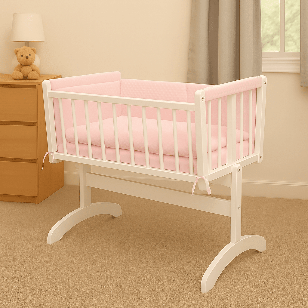 Dimple Crib/Cradle Quilt & Bumper Bedding Set - Cream - Baby&More
