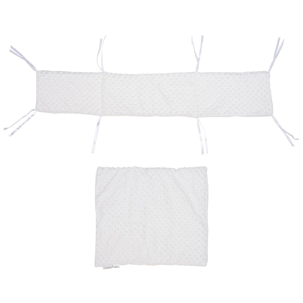 Dimple Crib/Cradle Quilt & Bumper Bedding Set - Cream - Baby&More