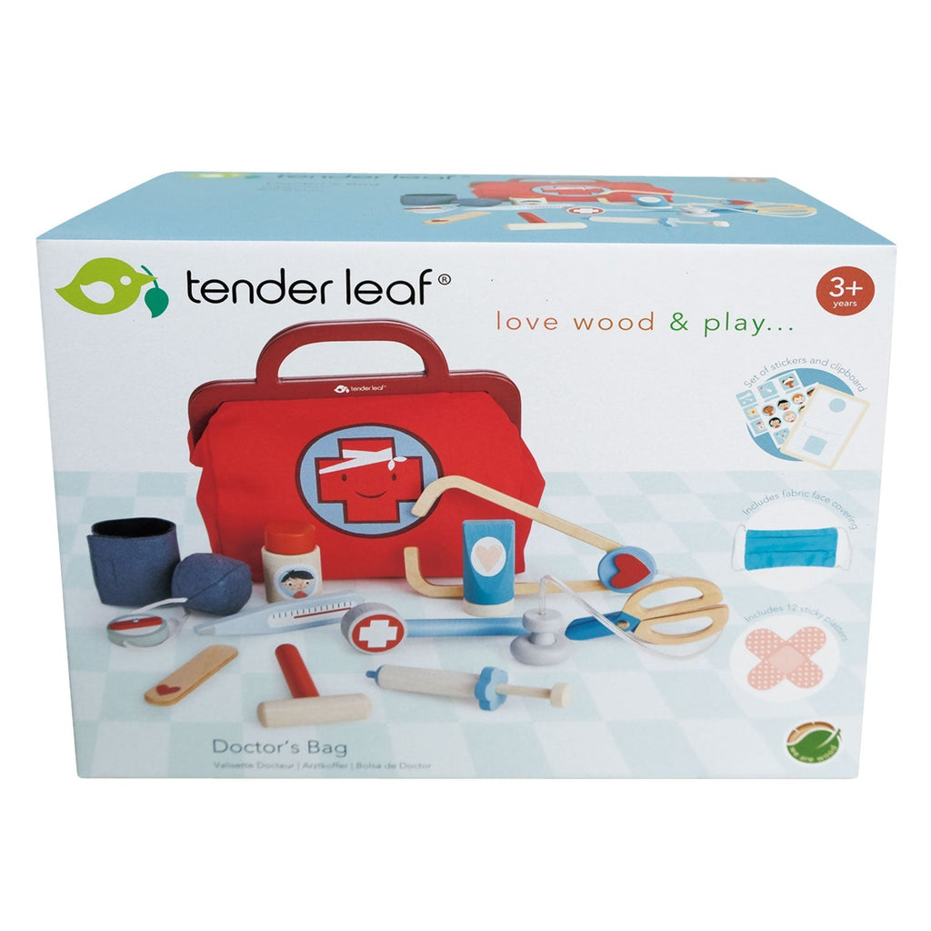 Doctor's Bag Set with Wooden Instruments - Baby&More
