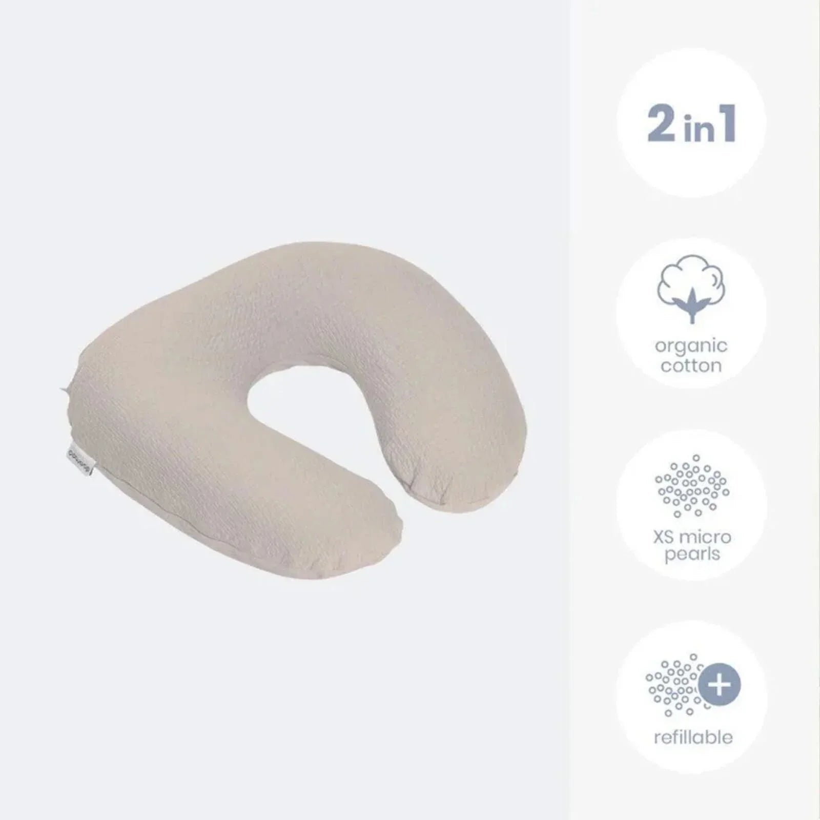 Doomoo Softy Muslin Nursing Pillow - Jersey Sand - Baby&More