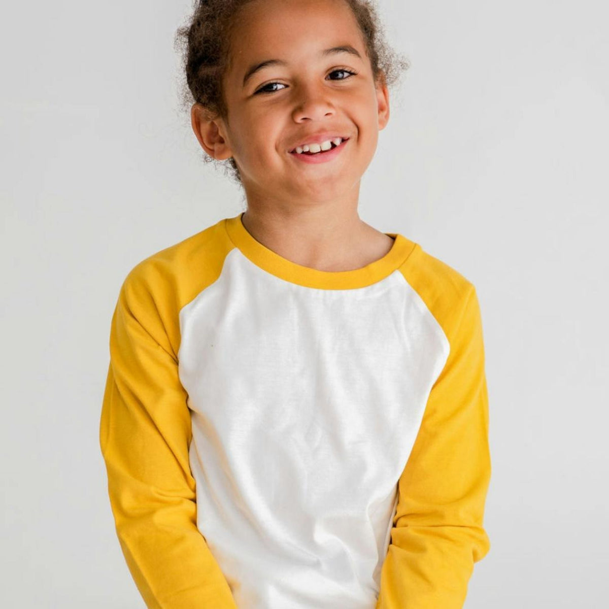 Dotty Dungarees Baseball Tee - Ochre - Baby&More
