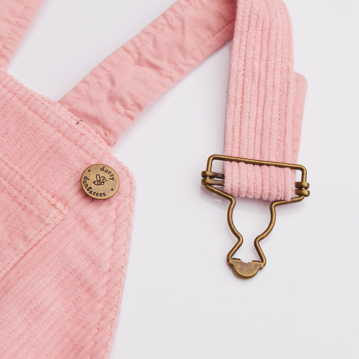 Dotty Dungarees Chunky Cord Dungarees - Pink - Baby&More