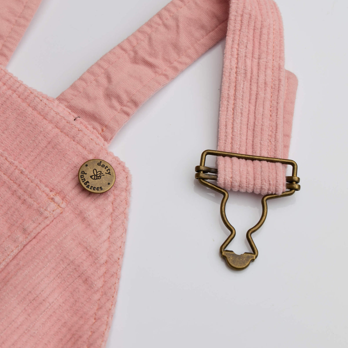 Dotty Dungarees Chunky Cord Dungarees - Pink - Baby&More