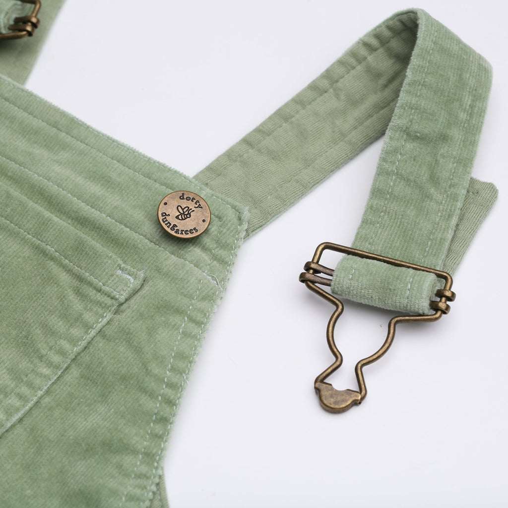 Dotty Dungarees Corduroy Dress - Sage Green - Baby&More