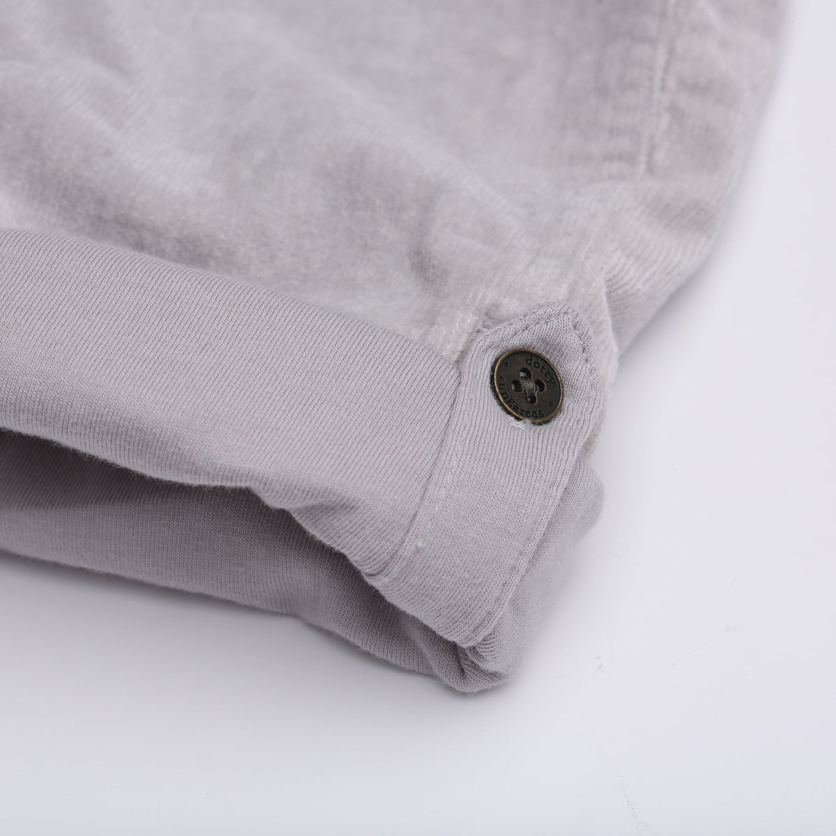 Dotty Dungarees Corduroy Dungarees - Fog (Pale Grey) - Baby&More