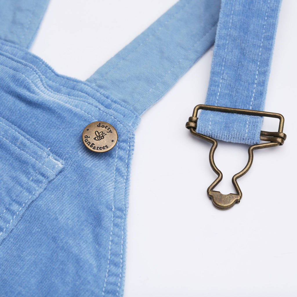Dotty Dungarees Corduroy Dungarees - Forget-Me-Not - Baby&More