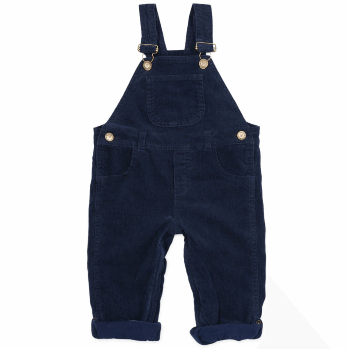 Dotty Dungarees Corduroy Dungarees - Navy Blue - Baby&More