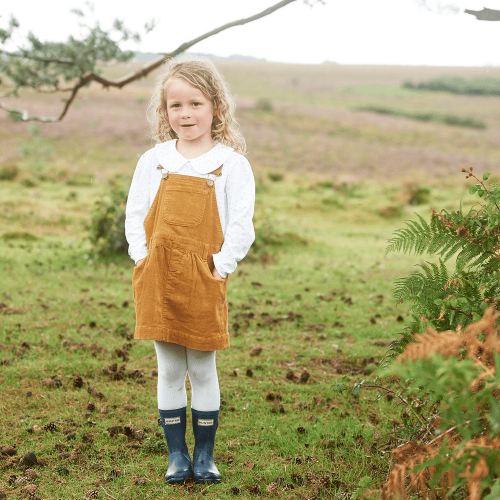 Dotty Dungarees Corduroy Pinafore Dress - Caramel - Baby&More