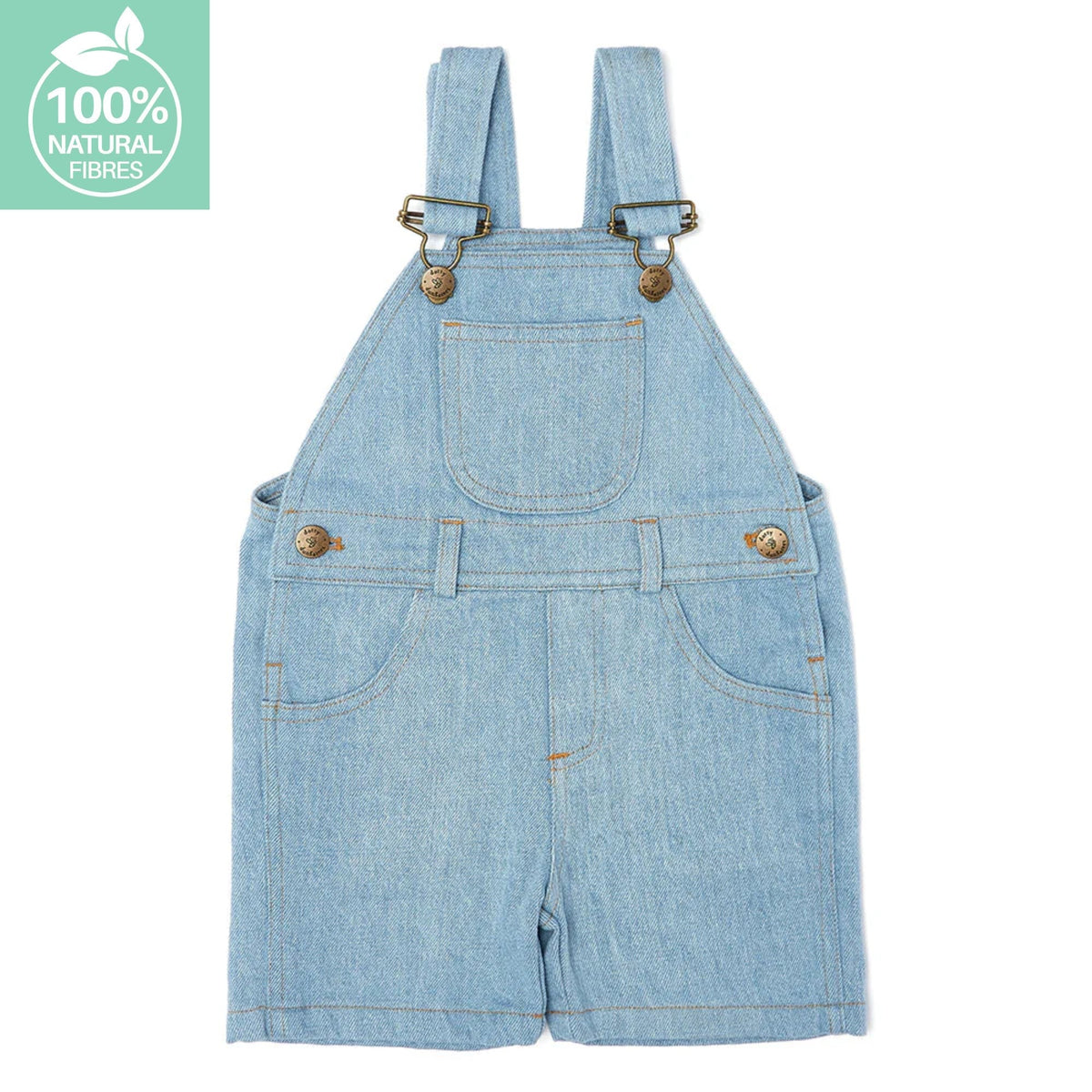 Dotty Dungarees Dungaree Shorts - Pale Denim - Baby&More