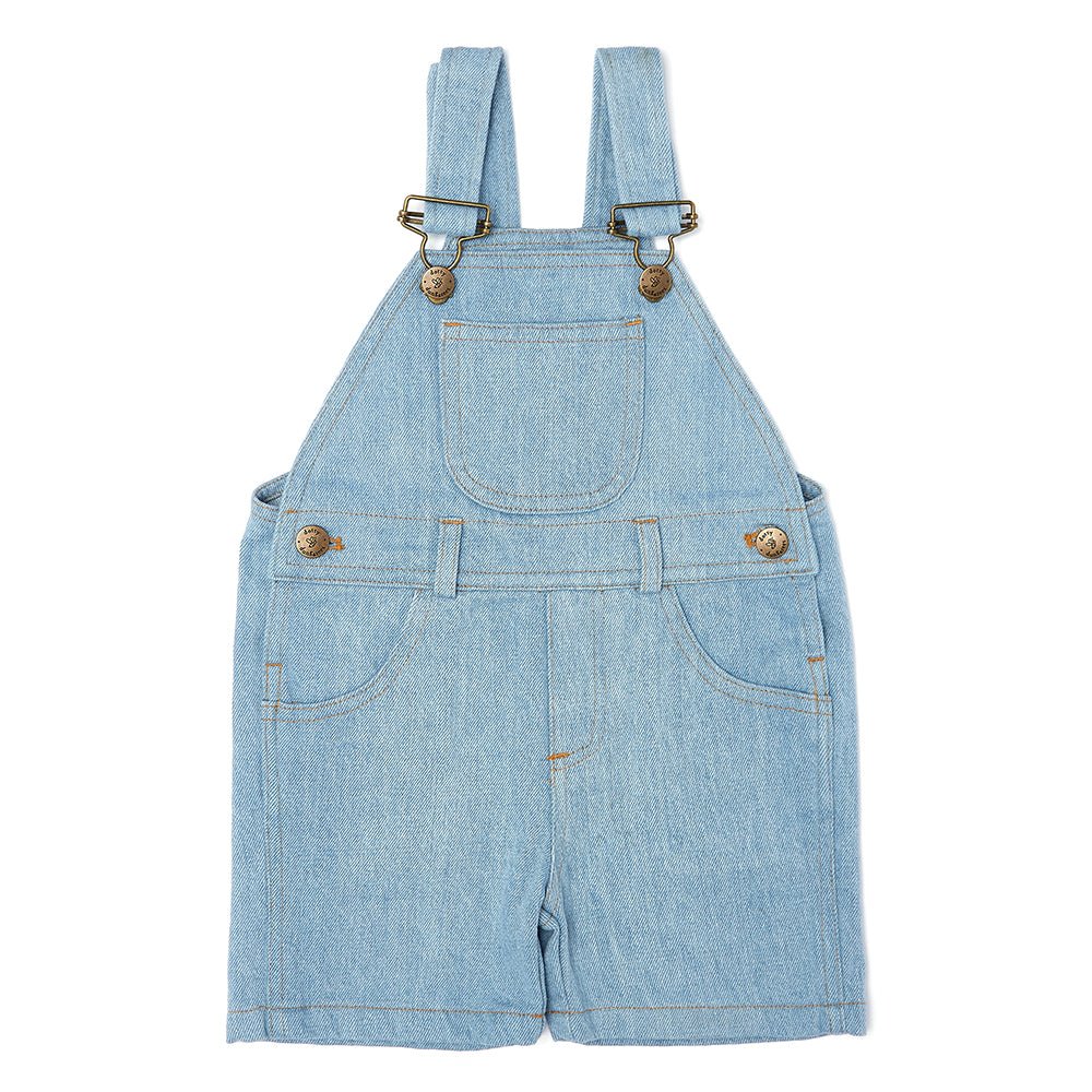 Dotty Dungarees Dungaree Shorts - Pale Denim - Baby&More