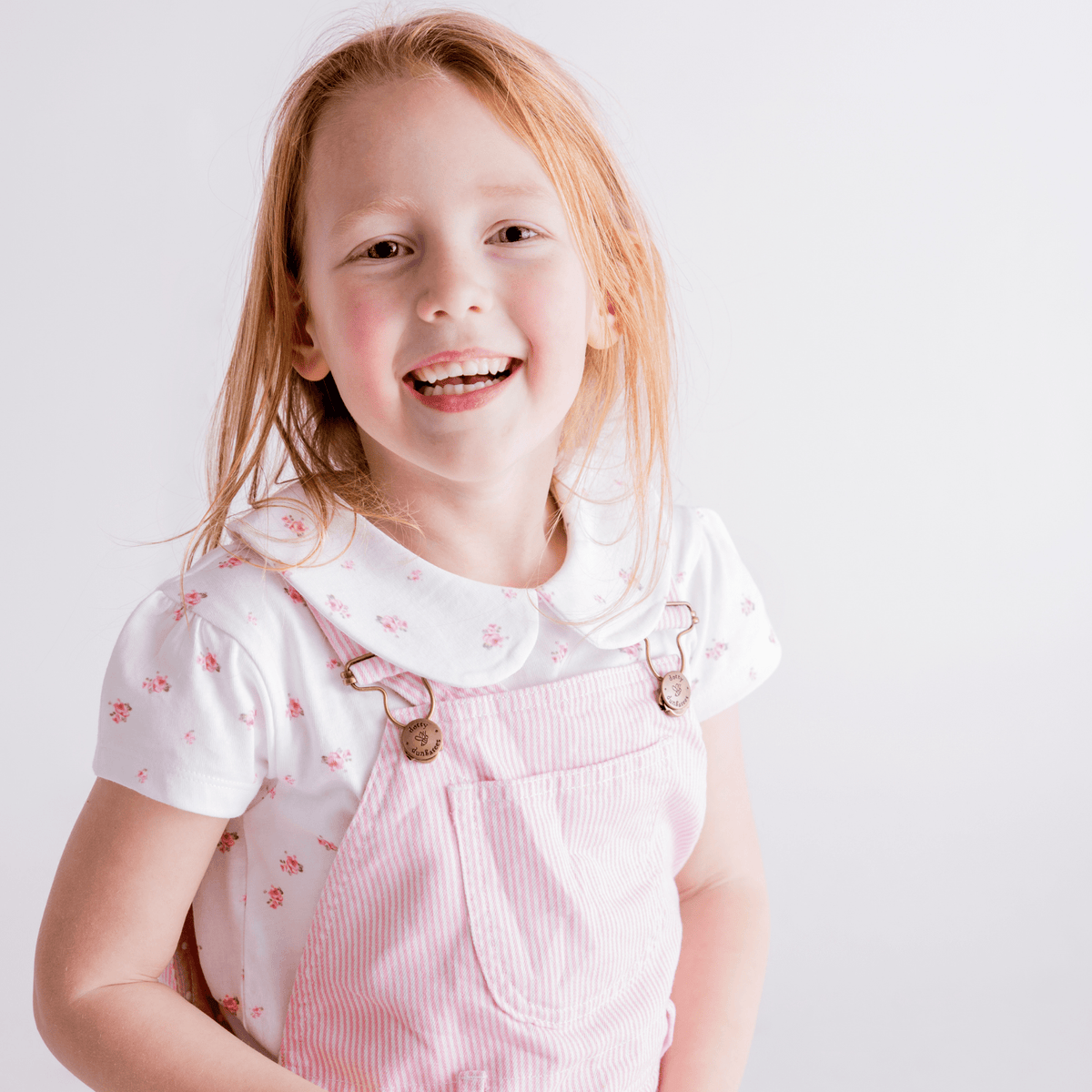 Dotty Dungarees Peter Pan Short Sleeved T-Shirt - Floral - Baby&More