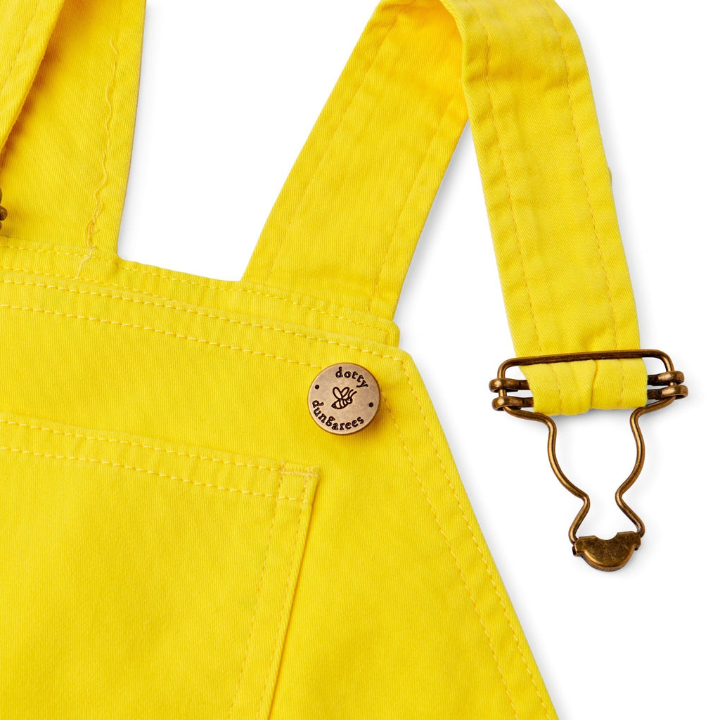 Dotty Dungarees Shorts - Sunshine Yellow - Baby&More