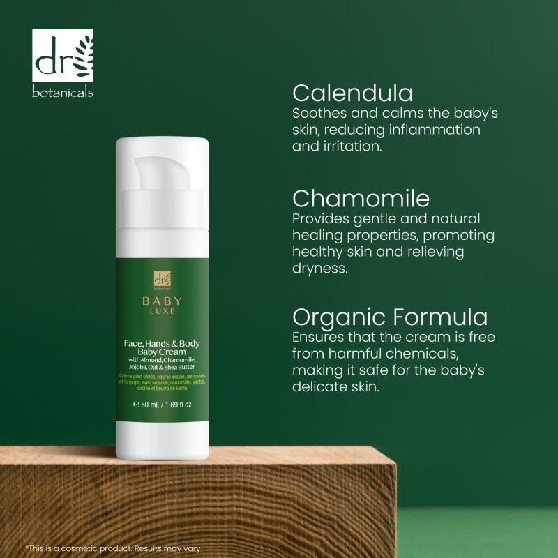 Dr Botanicals Baby Lux Face, Hands & Body Baby Cream - 50ml - Baby&More