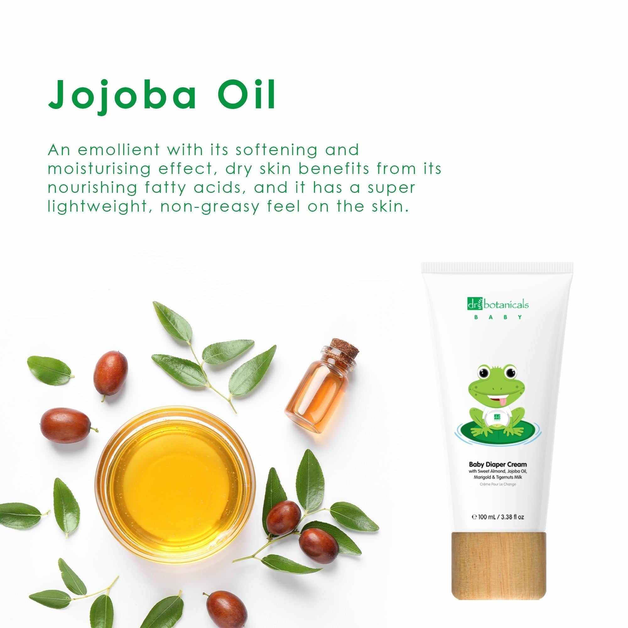 Dr Botanicals Jojoba & Sweet Almond Oil Baby Diaper Cream - 100ml - Baby&More