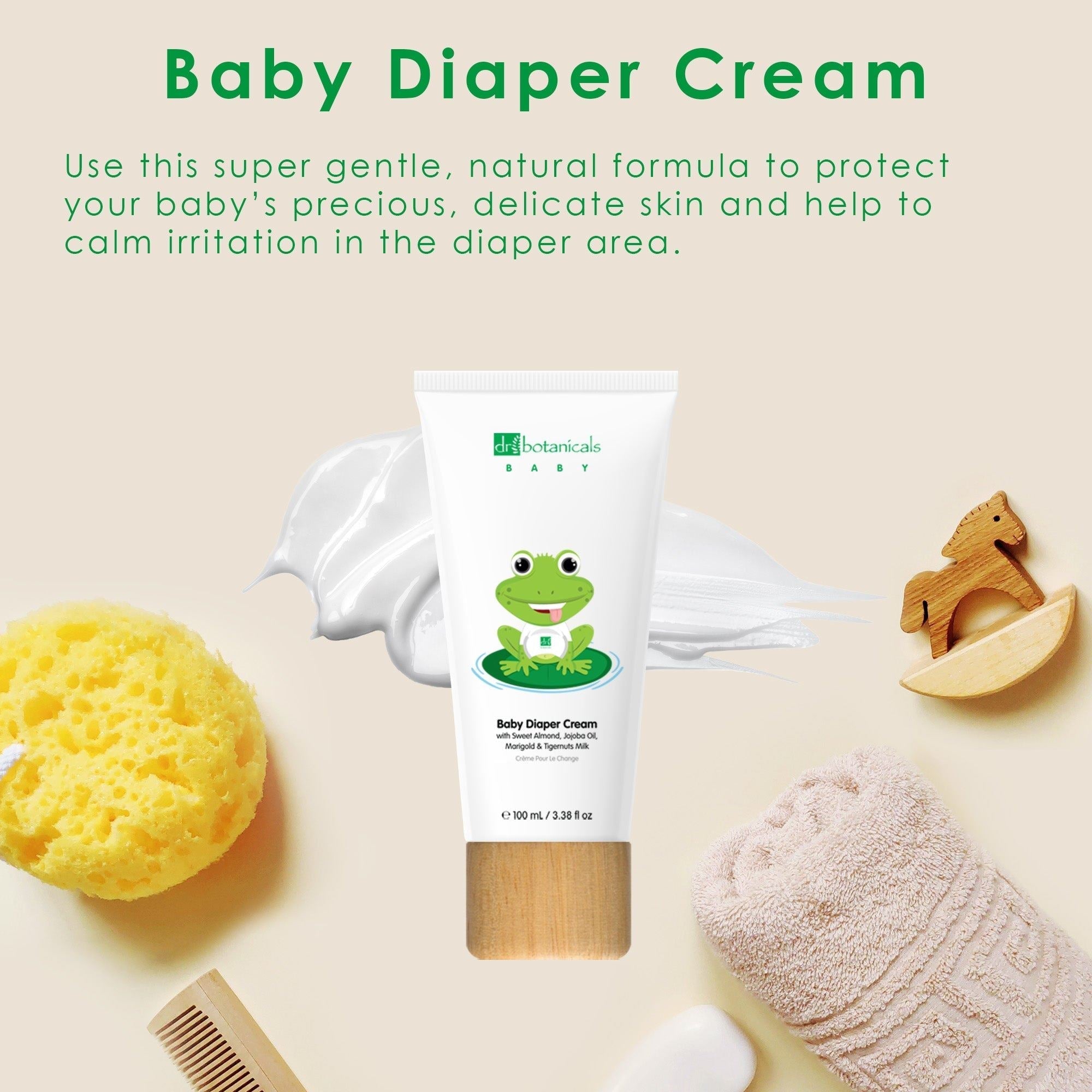 Dr Botanicals Jojoba & Sweet Almond Oil Baby Diaper Cream - 100ml - Baby&More
