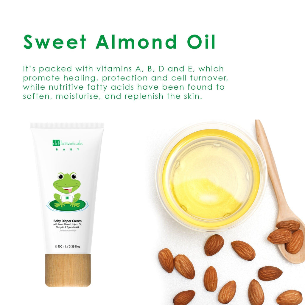 Dr Botanicals Jojoba & Sweet Almond Oil Baby Diaper Cream - 100ml - Baby&More