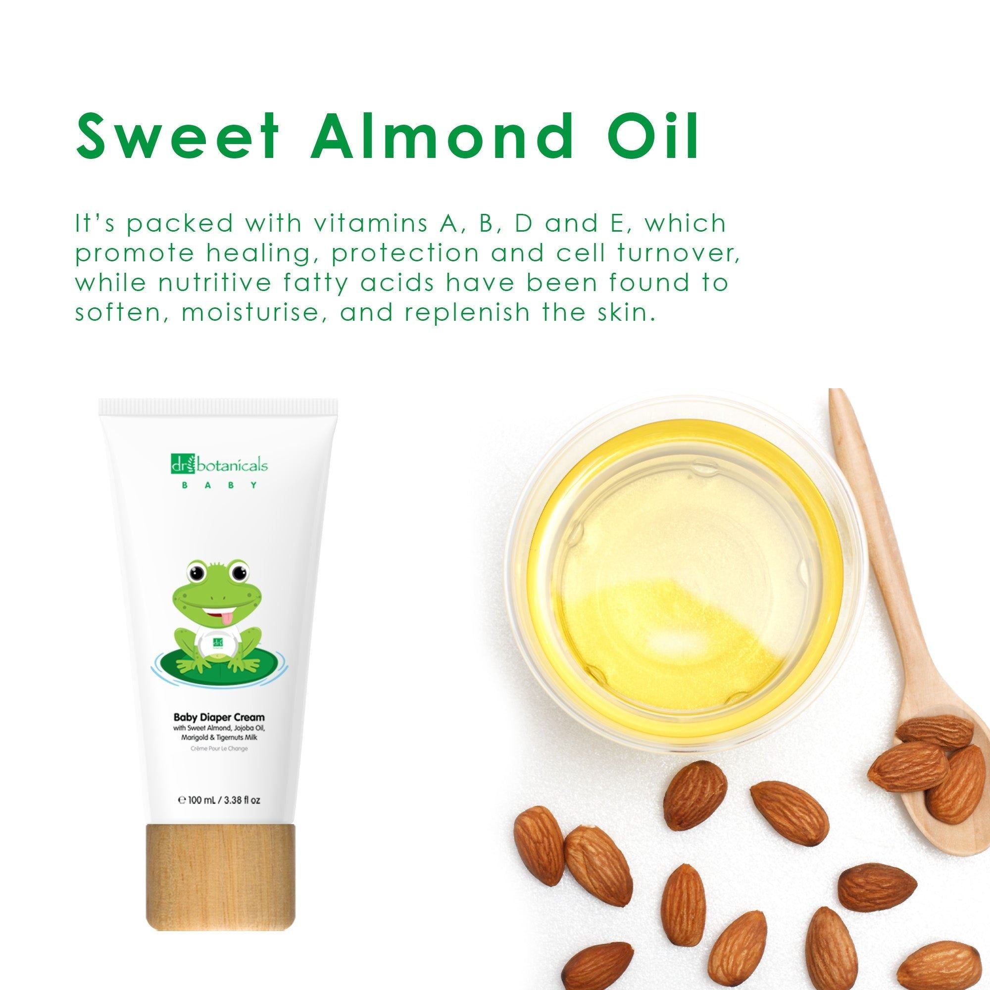 Dr Botanicals Jojoba & Sweet Almond Oil Baby Diaper Cream - 100ml - Baby&More