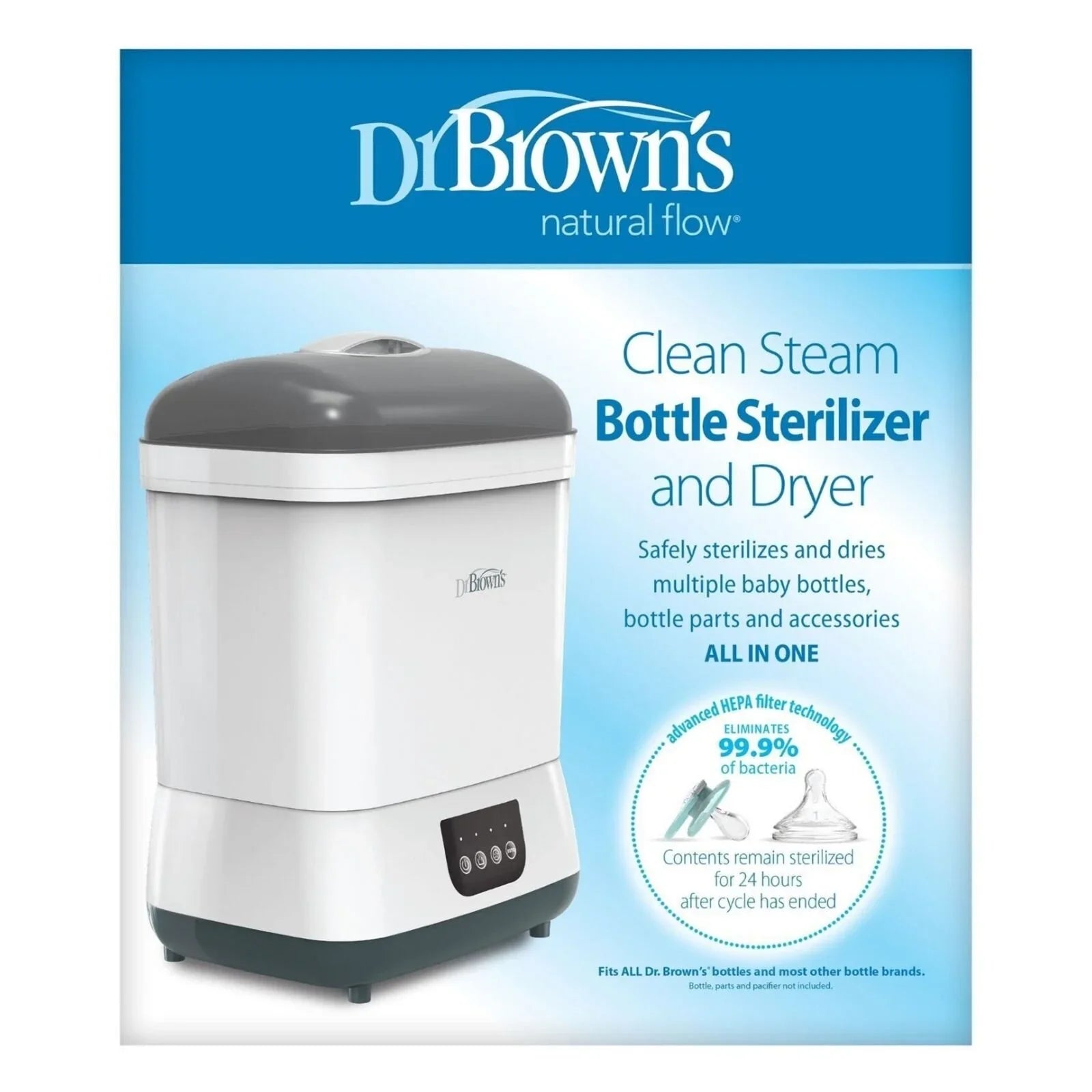 Dr. Brown's Clean Steam Bottle Steriliser & Dryer - Baby&More