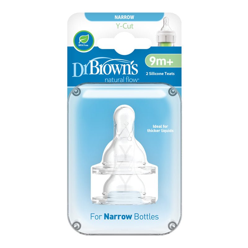 Dr Brown's Natural Flow® Options+™ - Narrow Teat Y-Cut - 2 Pack - Baby&More