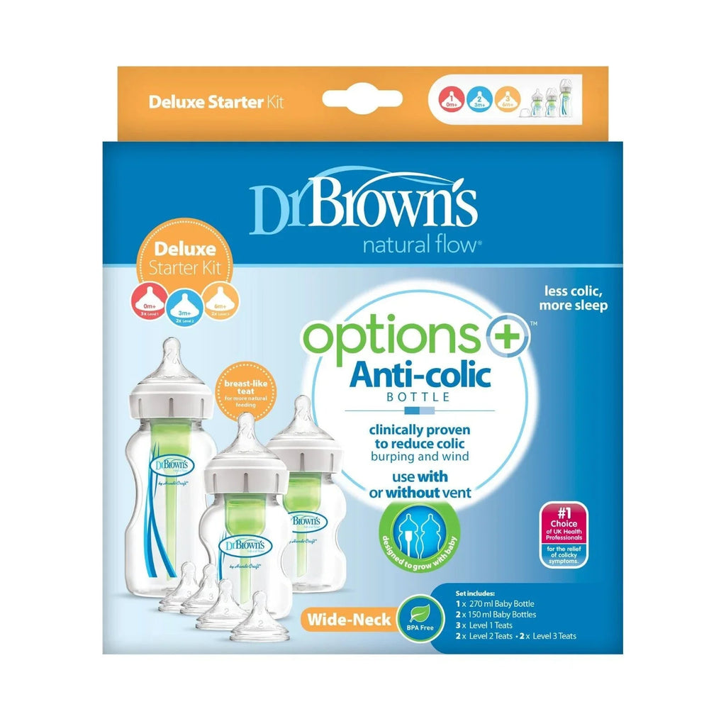 Dr. Brown's Options+ Anti - Colic Baby Bottle Wide Neck Starter Kit - Baby&More