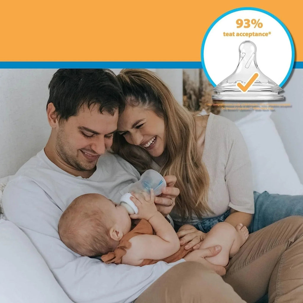 Dr. Brown's Options+ Anti - Colic Baby Bottles - 270ml - Pack of 4 - Baby&More