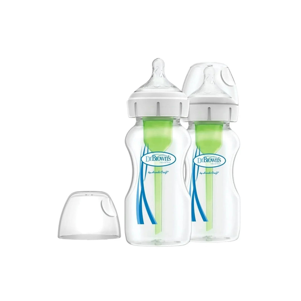Dr. Brown's Options+ Anti - Colic Wide Neck Baby Bottle - 270ml - Pack of 2 - Baby&More