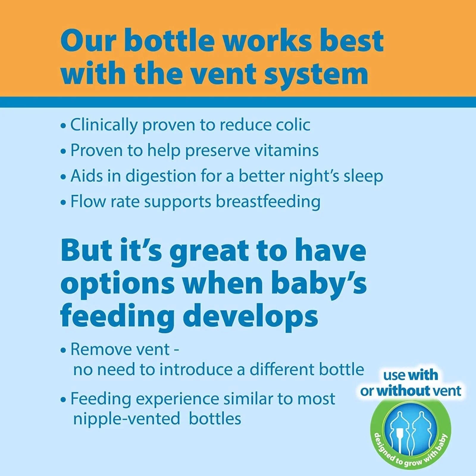 Dr. Brown's Options+ Anti - Colic Wide Neck Baby Bottle - 270ml - Pack of 2 - Baby&More