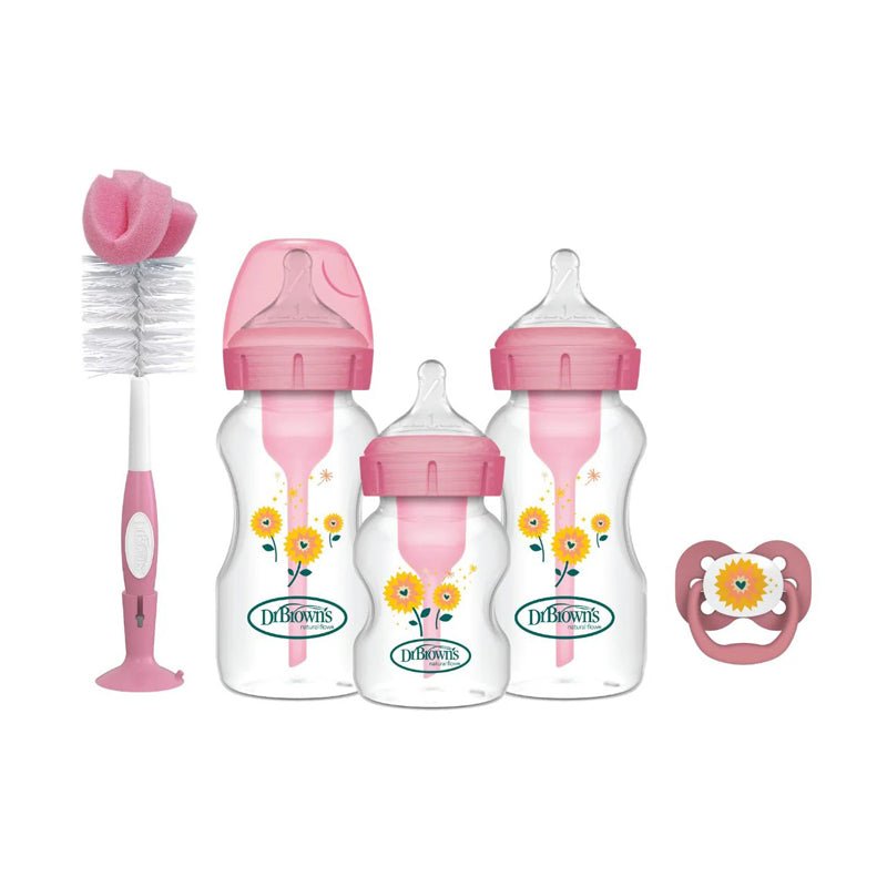Dr Brown's Options+ Baby Bottle Gift Set - Pink - Baby&More