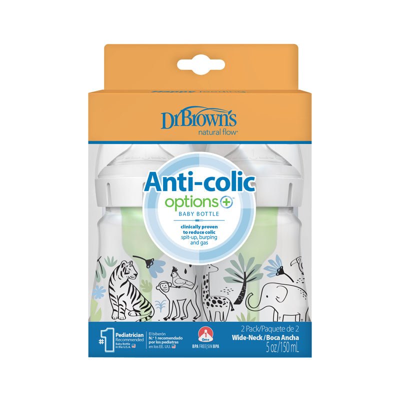 Dr Brown's Options+ Bottle Design Jungle 150ml 2Pk - Baby&More