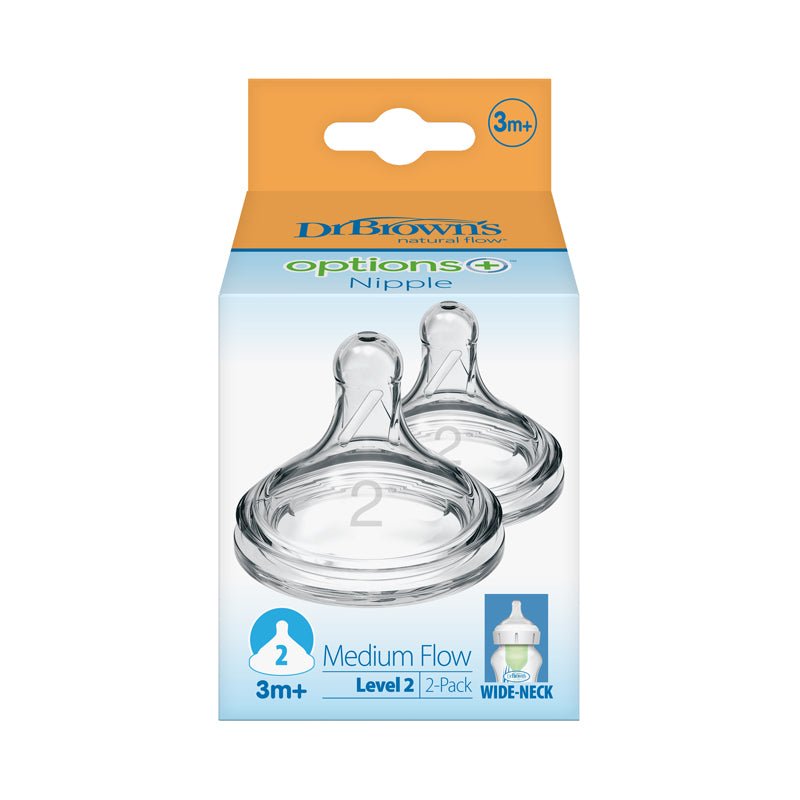 Dr. Brown's Options+ Teat 3m+ - 2 Pack - Baby&More