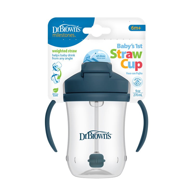 Dr Brown's Straw Cup - Navy - 270ml - Baby&More