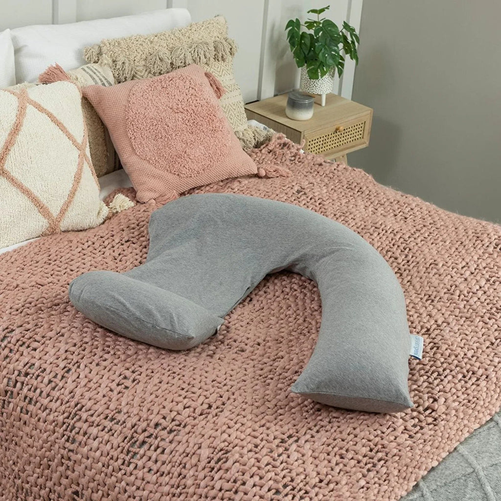 Dreamgenii Support and Feeding Pillow - Grey Marl Cotton Jersey - Baby&More