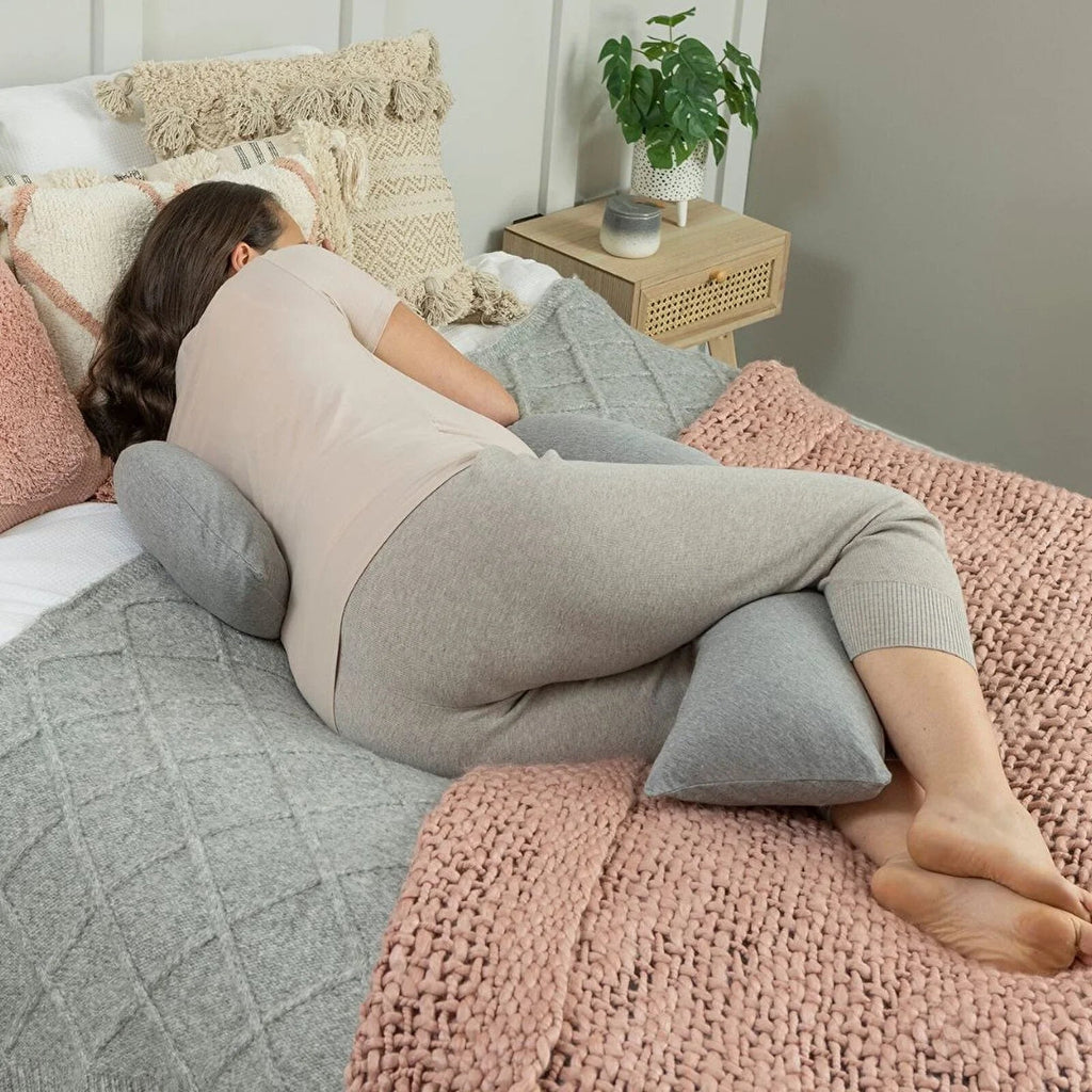 Dreamgenii Support and Feeding Pillow - Grey Marl Cotton Jersey - Baby&More