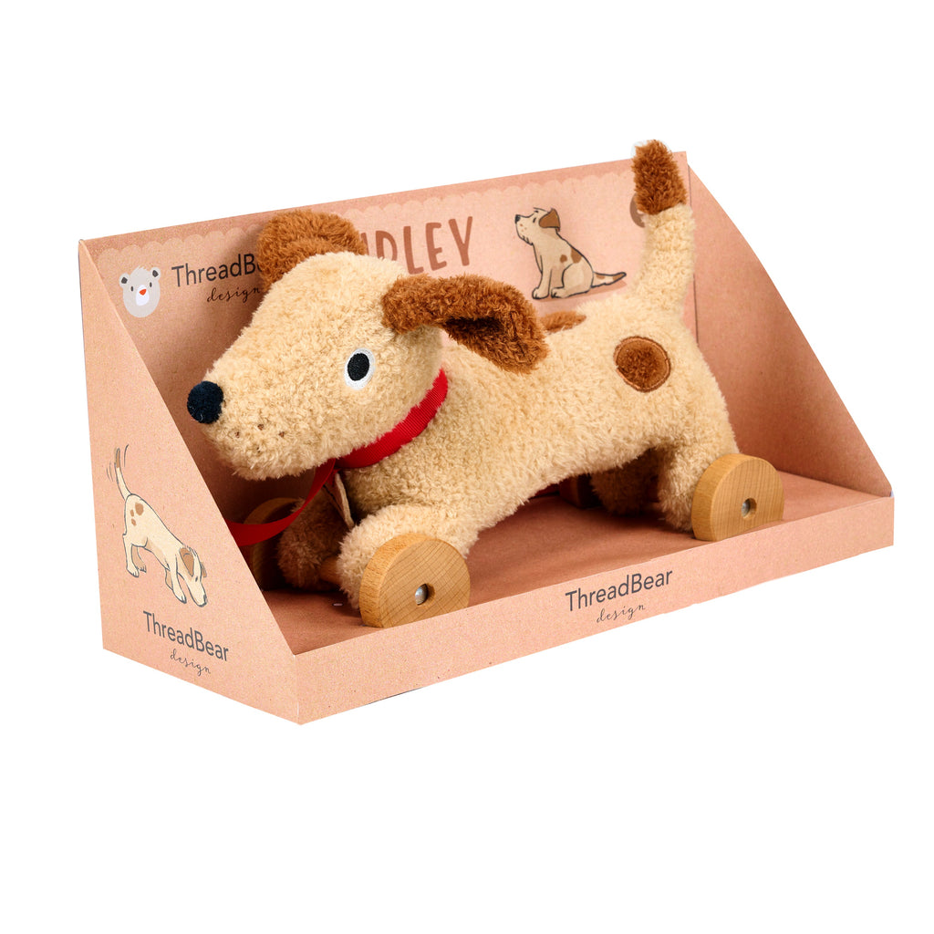 ThreadBear Design Dudley Pull Along Cuddly Dog